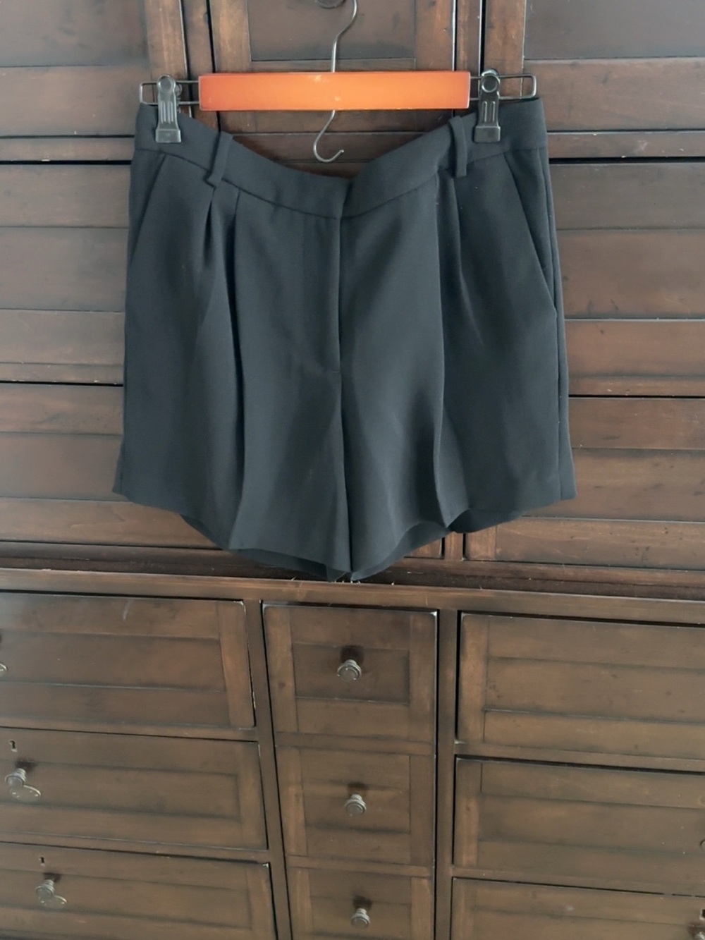 J. Crew Black Pleated Women's Bermuda Shorts